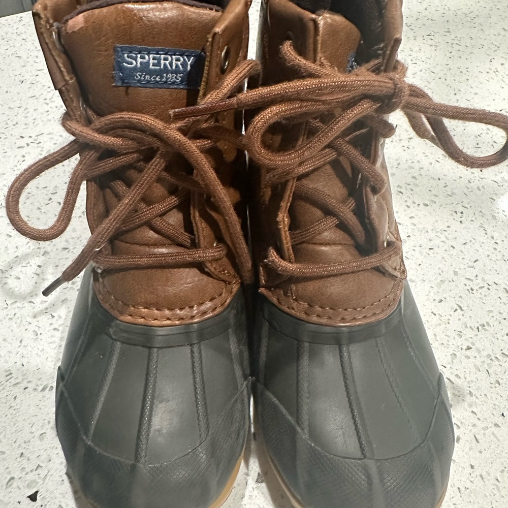 Sperry Port Boot US Size 12M Boys Tan/Brown Duck Boots - Boat Shoes - Rain Boots